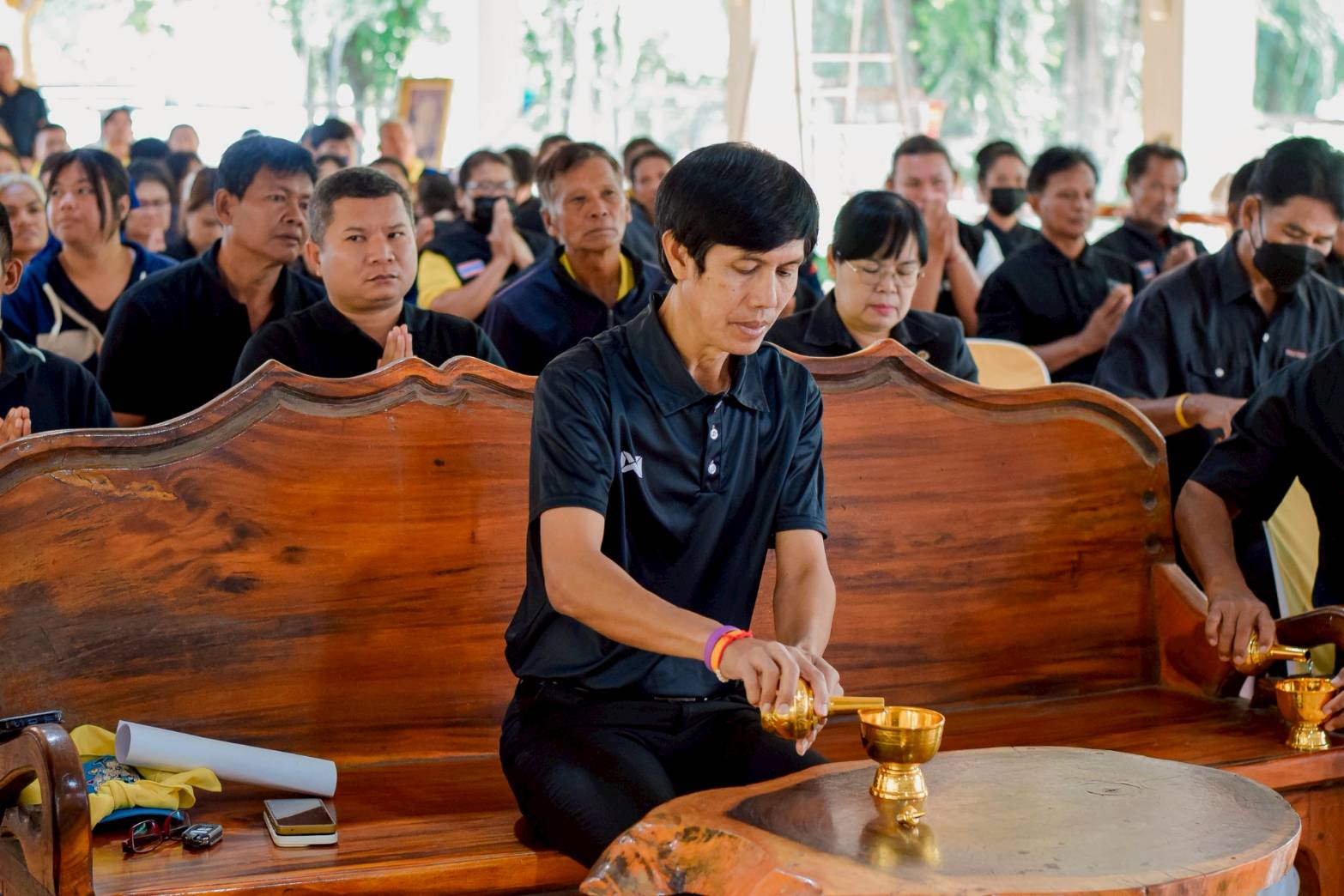 “พช.พระทองคำ ร่วมกิจกรรมโครงการสร้างความปรองดองสมานฉันท์ โดยใช้หลักทางศาสนา "หมู่บ้านรักษาศีล 5 ขยายผลสู่หมู่บ้านศีลธรรม" วัดประชารัฐสร้างสุข"